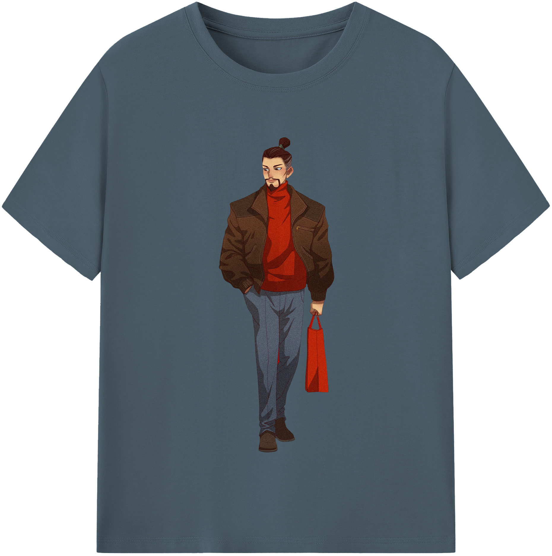 （画像用） Ne Zha 2 ナタ 魔童の大暴れ 綿100％半袖Tシャツ（フロントプリント）
